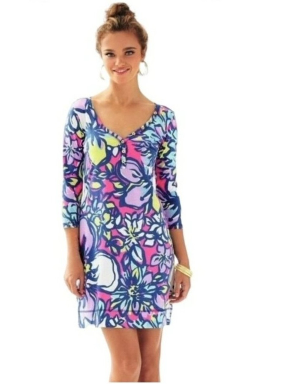 Lilly Pulitzer Palmetto Dress in Catwalkin pink floral